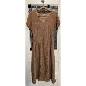 Vintage Alquema Brown Textured Dress